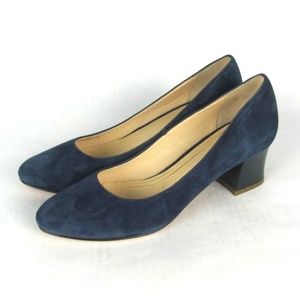 COLE HAAN  Blue Suede Chelsea Heels Pumps 9